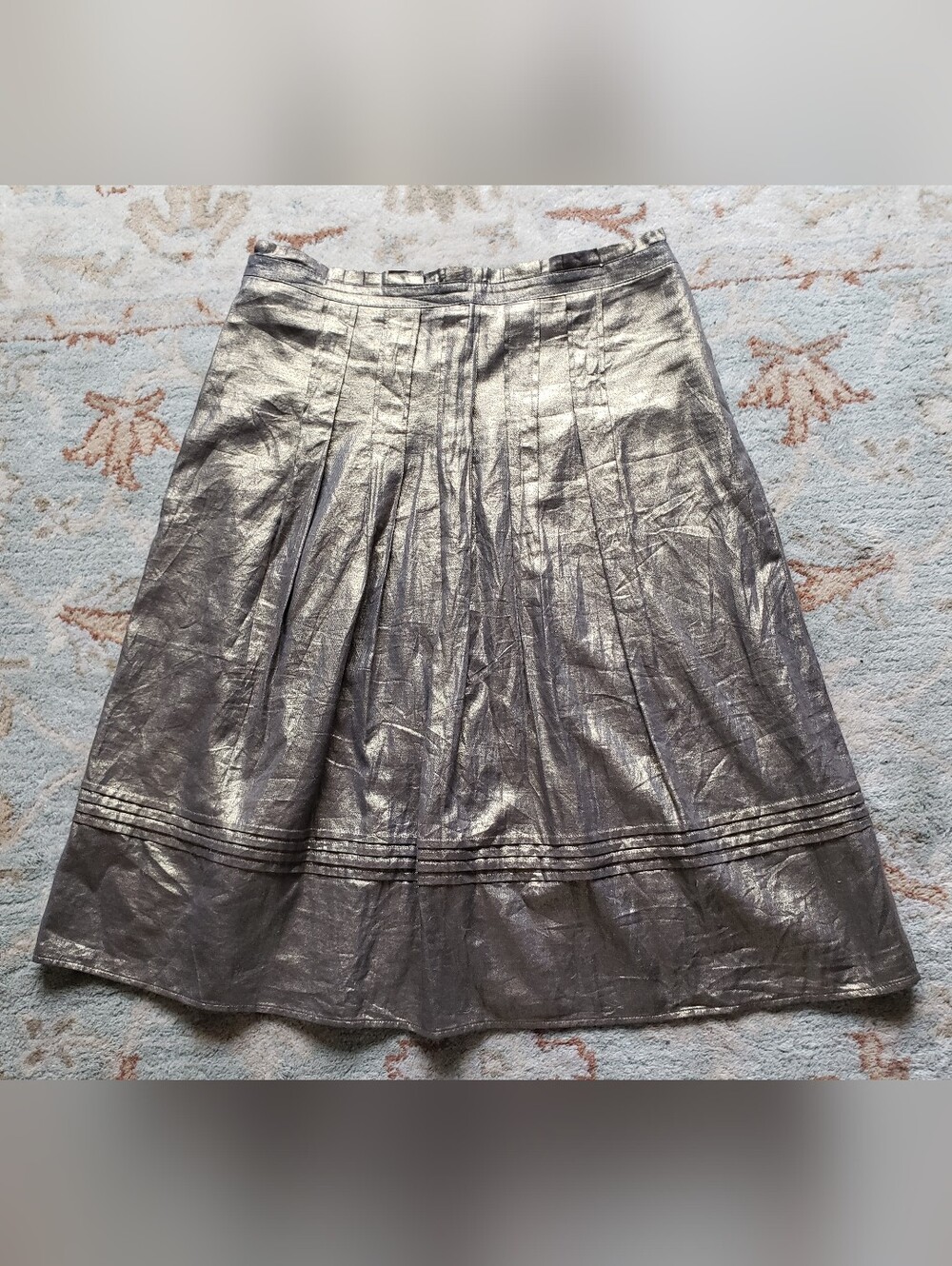 Gorgeous Dark Gold Luisa Cerano Pleated Skirt In Size 10.